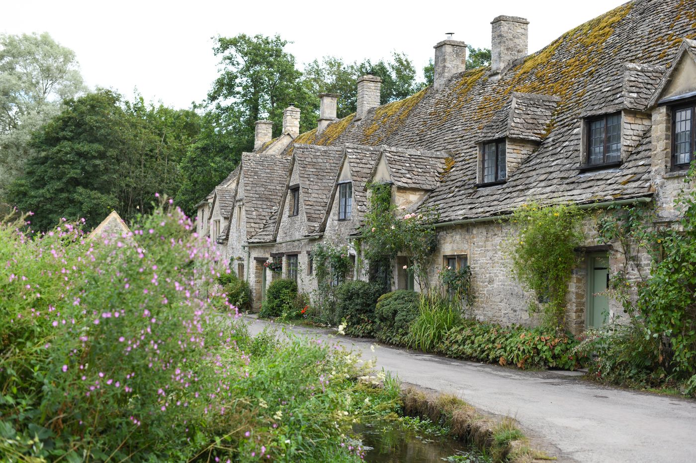 A street of British stone houses